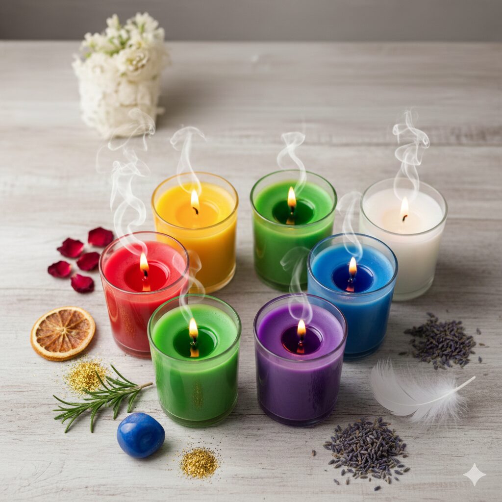 Los Colores de las Velas y su Significado: Cromoterapia en Casa